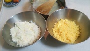 卵を裏ごし