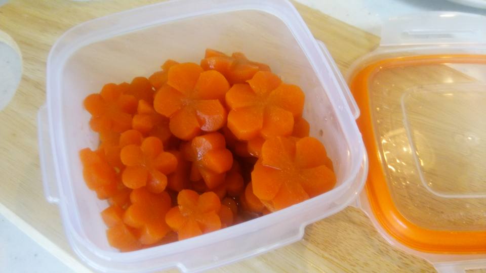梅花にんじん煮えました