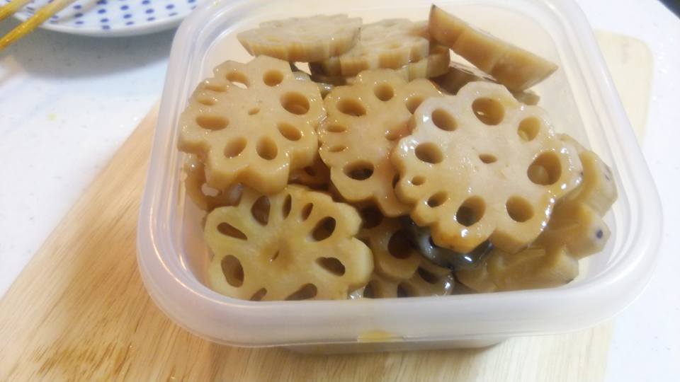 れんこん煮えました