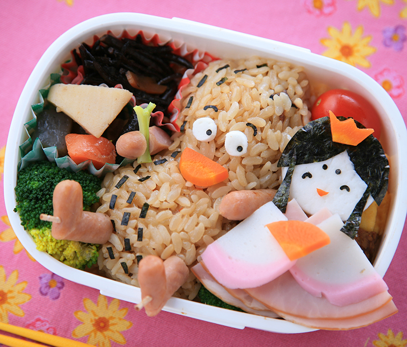 ラッピーとお雛様弁当