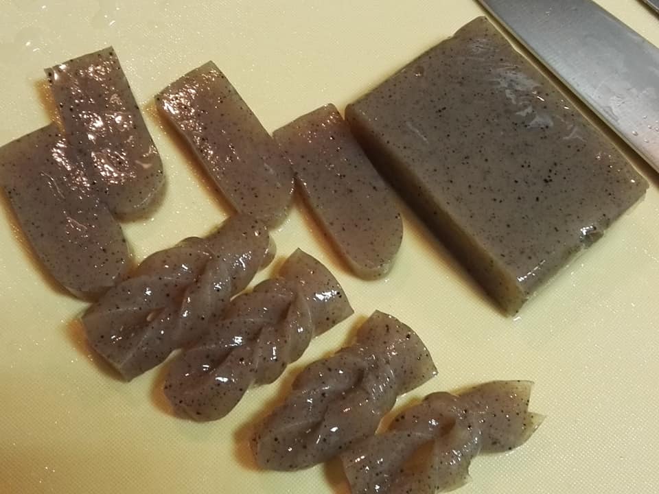 こんにゃく切りました