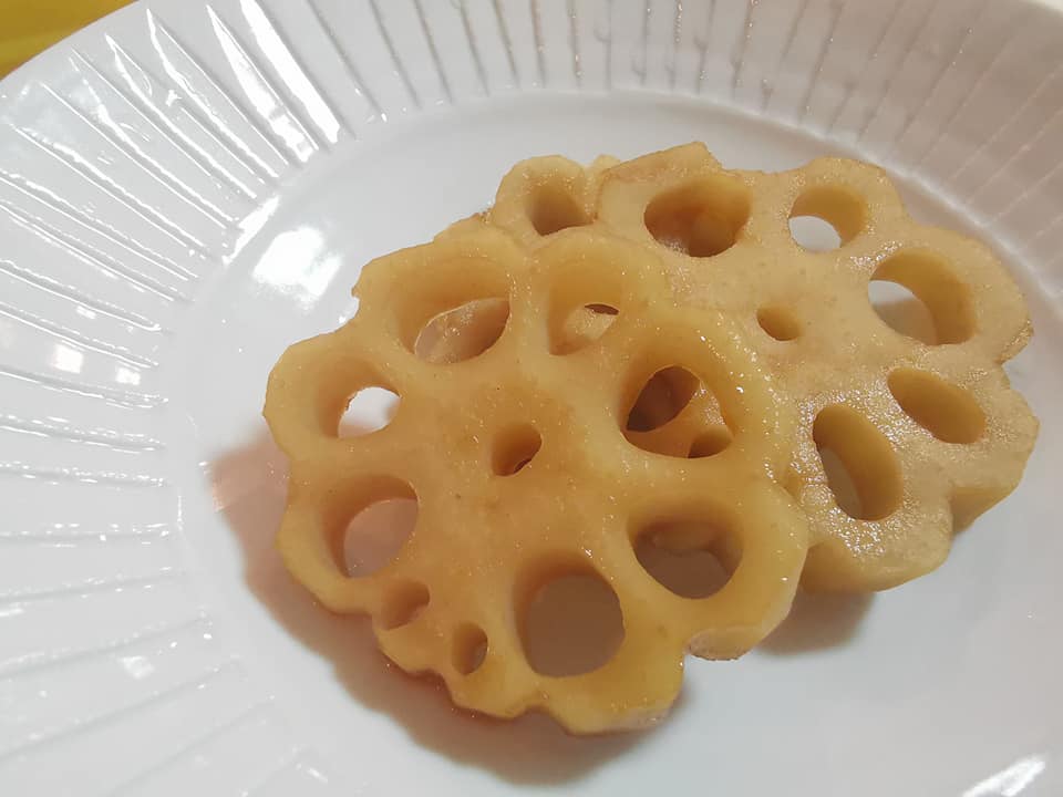 レンコンの煮物完成 – おせち作るんだもの