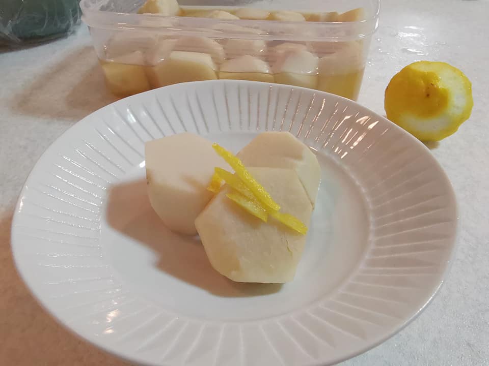 里芋の含め煮完成 – おせち作るんだもの