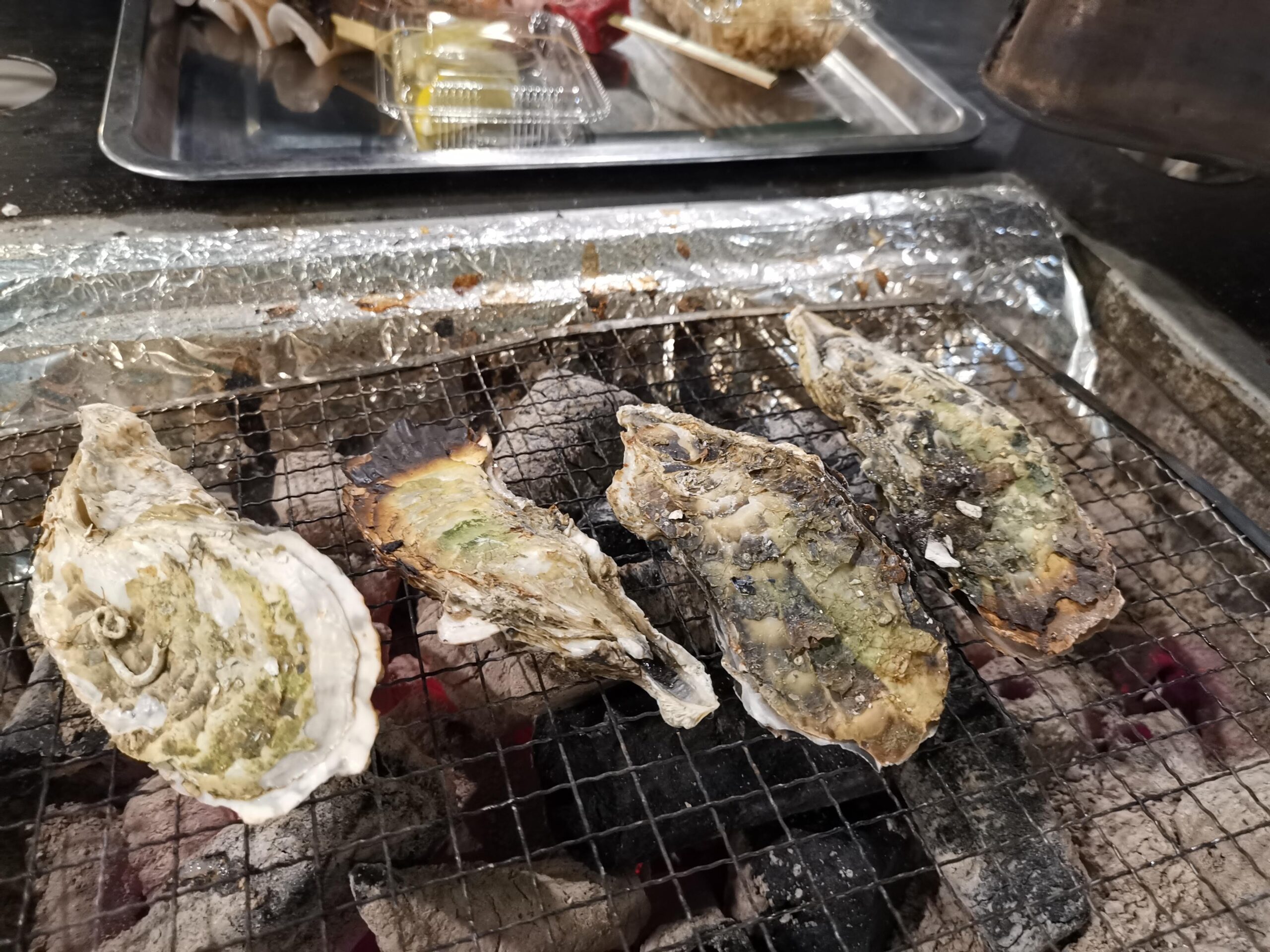 ようやく牡蠣小屋に行けました！